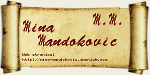 Mina Mandoković vizit kartica